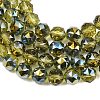 Transparent Electroplate Glass Beads Strands EGLA-N002-34C-B16-4