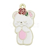 Valentine's Day Alloy Enamel Pendants PALLOY-V001-01B-1