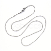 Non-Tarnish 304 Stainless Steel Round Snake Chain Necklace NJEW-S420-009C-P-4