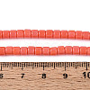 Opaque Solid Color Glass Beads Strands GLAA-N065-4x4mm-C02-4
