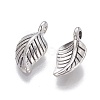 Tibetan Style Alloy Leaf Pendants LS-TIBEP-1011-AS-LF-1