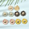 304 Stainless Steel Enamel Stud Earrings SA-CBA0141-03G-1