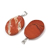 Natural Red Jasper Pendants G-C256-01G-2