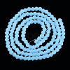 Imitation Jade Frosted Glass Bead Strands EGLA-A039-J2mm-MD03-2