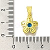 Flower Rack Plating Brass Micro Pave Cubic Zirconia Pendant KK-H485-01G-4