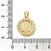 Rack Plating Brass with Cubic Zirconia Pendants KK-Z086-33G-10-3