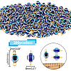 200Pcs Evil Eye Resin Beads Connector Charms RESI-HY0001-05-2