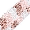 Transparent Gradient Color Glass Beads Strands GLAA-F131-01B-04-2
