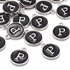 Platinum Plated Alloy Charms X-ENAM-S118-02P-P-4