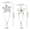 6Pcs 2 Style Star & Windmill Glitter Hotfix Rhinestone DIY-FG0002-26-2