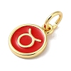 Real 18K Gold Plated Brass Enamel Charms KK-L216-001G-D03-2