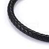 Man's Braided Leather Cord Bracelets BJEW-JB04255-01-2
