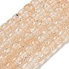Transparent Spray Painting Crackle Glass Beads Strands GLAA-NH0001-05H-1