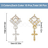 30Pcs 2 Colors Alloy Cabochons MRMJ-GO0002-07-2