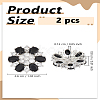 2Pcs Brass Cubic Zirconia Shank Buttons BUTT-LP0001-66-2