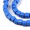 Opaque Spray Painted Glass Bead Strands GLAA-N047-08-A01-3