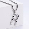 Minimalist chic collarbone necklace with 26 English letters design LW4134-44-1