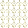 20Pcs Alloy Enamel 5-Petal Flower Connector Charms FIND-YW0009-33G-1