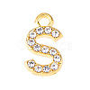 Golden Tone Alloy Rhinestone Pendants PW-WGCC773-19-1