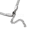 Non-Tarnish 304 Stainless Steel Herringbone Chain Necklaces NJEW-P282-02P-4