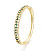 Cubic Zirconia Rhombus Hinged Bangle BJEW-N014-013-4