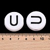 Opaque White Acrylic European Beads AC-CBA3BDD-01U-3