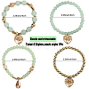 1 Set Acrylic & Glass Beaded Stretch Bracelet Sets BJEW-SP0001-11-2