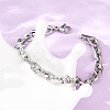 304 Stainless Steel Cable Chain Bracelets for Women Men LS-BJEW-F529-04P-3
