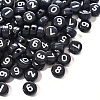 Black Opaque Acrylic Beads SACR-YW0001-16A-2