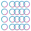 20Pcs 304 Stainless Steel Split Key Rings FIND-UN0003-53-1