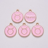 Alloy Enamel Pendants X-ENAM-S124-01B-09C-2