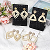 4 Pairs 4 Styles Rattan Dangle Stud Earrings EJEW-SP0001-16A-3