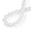 Electroplate Imitation Jade Glass Beads Strands GLAA-T032-J6mm-AB01-5