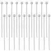 25 Pairs 925 Sterling Silver Ball Head Pins STER-BBC0001-52-1
