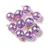 10Pcs UV Plating Acrylic Pendants FIND-YW0002-05A-1