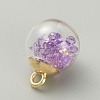 Transparent Glass Globe Pendants GLAA-TAC0005-002B-2