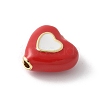 Brass Enamel Beads KK-P294-51G-01-2
