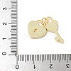 Brass Pave Natural White Shell Pendants KK-S522-15G-3
