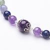 Natural Amethyst and Mixed Gemstone Beaded Necklaces NJEW-JN01753-03-2