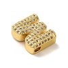 Brass Micro Pave Clear Cubic Zirconia Charms ZIRC-C009-01G-M-2