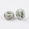 Natural Sesame Jasper/Kiwi Jasper European Beads G-G740-14x8mm-06-2