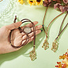 3Pcs Faux Suede Macrame Pouch  Pendant Necklaces NJEW-TAC0051-03-5