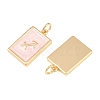 Brass Enamel Pendants KK-CBA62C2-01G-3