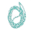 Frosted Crackle Glass Beads Strands GLAA-U001-4mm-M-4