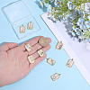9Pcs 9 Styles Brass Micro Pave Cubic Zirconia Pendants with Enamel KK-DR0001-64-3