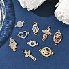 10Pcs 10 Styles Alloy Rhinestone Links/Connectors ALRI-YW0001-31-4