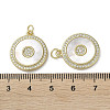 Brass Micro Pave Cubic Zirconia Pendants KK-G485-17E-G-3