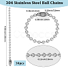 30Pcs 304 Stainless Steel Ball Chains STAS-BBC0006-70-2