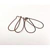 Red Copper Brass Hoop Earrings Findings Kidney Ear Wires Making Findings X-EC221-R-1