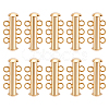 10Pcs Tube Brass Slide Lock Clasps KK-GA0002-44-1